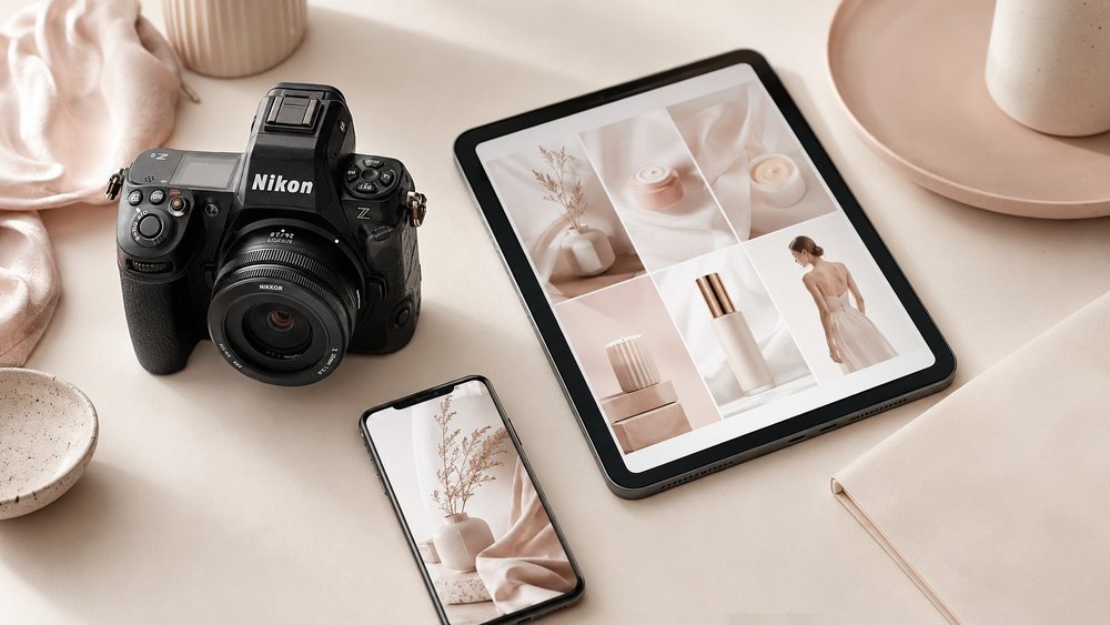 Producție media — conținut foto-video pe tabletă, telefon și aparat foto
